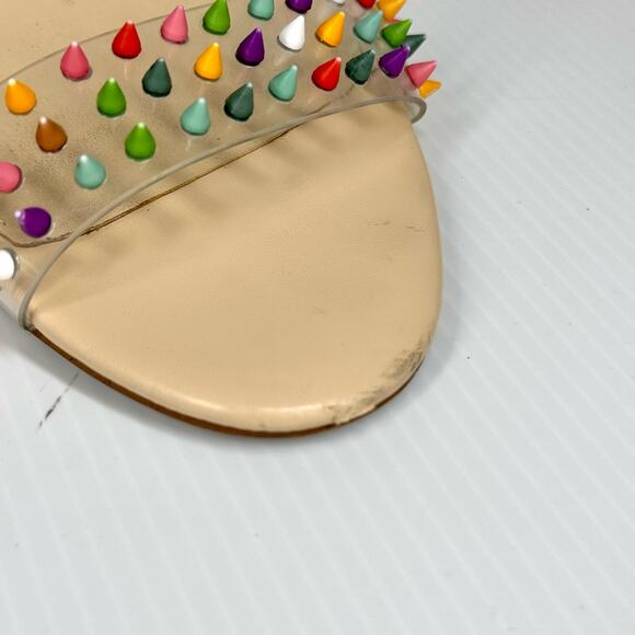 STEVE MADDEN‎ Acrylic Heels Womens 8.5 Bubble Spike Rainbow Pride Rave Party Y2K - Picture 6 of 11